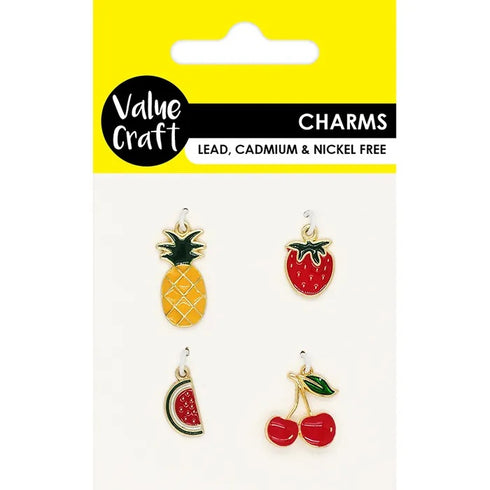 Assorted Fruit Shape Charms Set